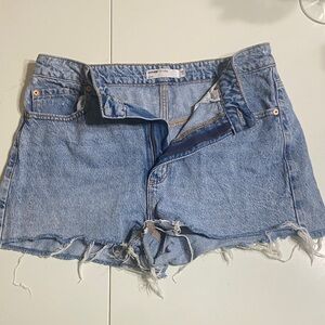 Garage Light Blue Distressed Denim Cutoff Shorts